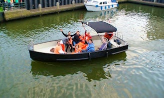 Rent 21' Electric Boat and River Tour in Geertruidenberg, Netherlands