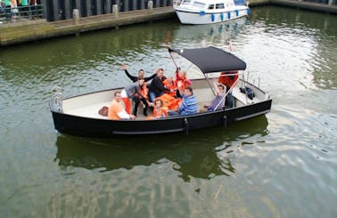 Rent 21' Electric Boat and River Tour in Geertruidenberg, Netherlands