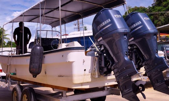 Fishing Trip for 4 People in a 29' Yamaha Japanese Style Center Console in Koror City, Palau