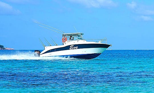 12-Person Cuddy Cabin Boat Tour and Fishing Charter in Praslin, Seychelles