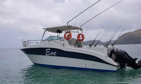 12-Person Cuddy Cabin Boat Tour and Fishing Charter in Praslin, Seychelles