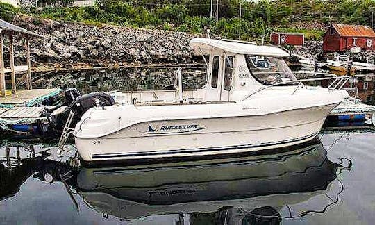 21 ft Quicksilver Pilothouse Fishing Charter for 4 People in Stonglandseidet, Norway