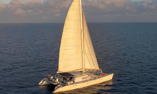 Charter 85' Lonestar Sailing Catamaran in Anambas Islands, Thailand, Myanmar, Malaysia and other Indian Ocean destinations