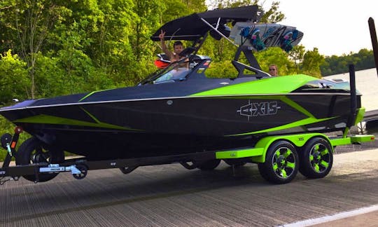 Rent the Fast and Gorgeous Axis Bowrider Wakeboat in Jamestown, Ohio