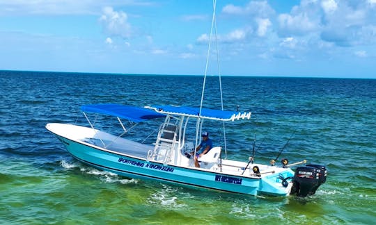 Private Fishing Charter for 6 People on 29' Imemsa Boat in Cancún