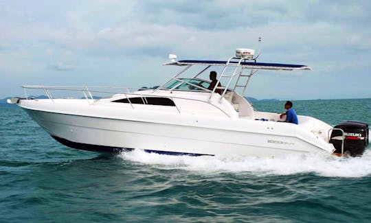Luxury 34 feet boat for deep sea fishing and day cruising