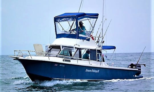 Carta de pesca dos sonhos em Guanacaste