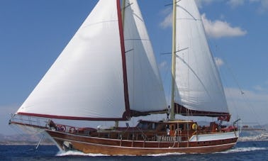 Experience a Crewed Turkish Sailing Gulet 10 Person in Bodrum, Mugla