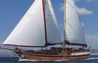 Experience a Crewed Turkish Sailing Gulet 10 Person in Bodrum, Mugla