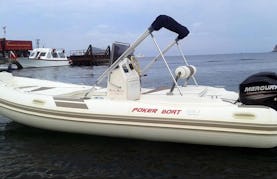 Mercury Powered Semi Rigid Inflatable Poker Boat in Giardini Naxos