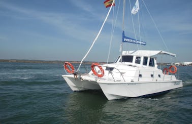 "Princess" White Catamaran For Charter in Huelva, Spain!
