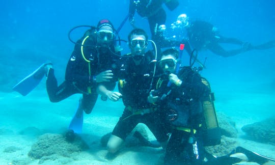 Fun diving courses; PADI, ESA, CMAS agencies
