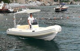 Rent Gommoni RIB in Positano  for up to 4 of people to explore the Amalfi Coast