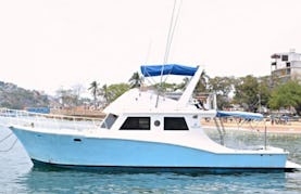 Nautica 48 Motor Yacht Charter for Up to 15 People in Acapulco, Mexico