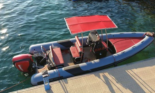Best deal for daily adventure on sea!!!Stress free!!!Rent Rib Falkor 22 with skipper for 6 persons in Trogir