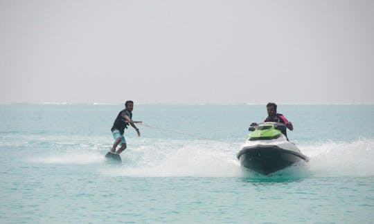 Wakeboarding in the beautiful beach of Kelaa, Maldives!