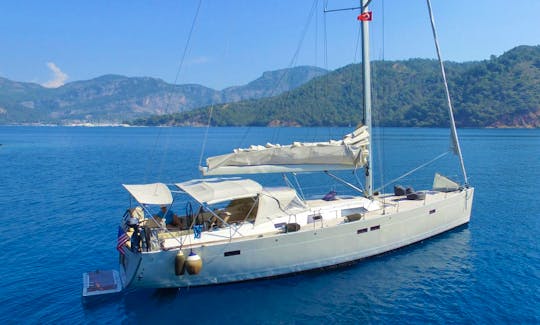 Crewed Sailing Yacht Charter Hanse 540e "Ocean Blue" in Bodrum, Turkey