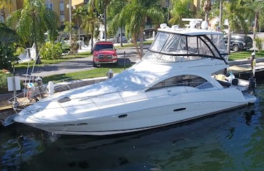 Party with style on a luxury 51’ Sea Ray Fly bridge. We have The best Bluetooth stereo system in town, grill floating and paddle boards. Minimum 4 hours