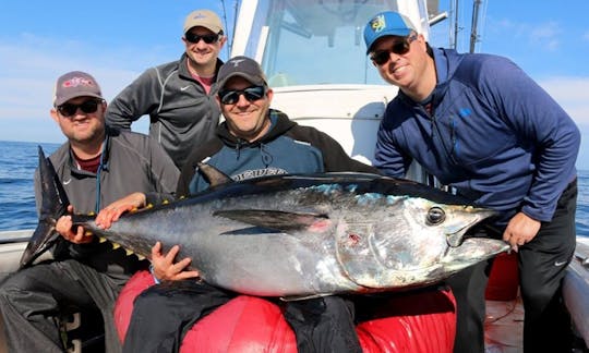 Striped Bass and Bluefin Tuna Fishing Charter in Truro, Massachusetts (26' Boat)