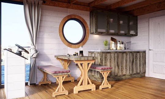 Luxurious ''Houseboat Eco-Wood 36 m2'' charter in Finland