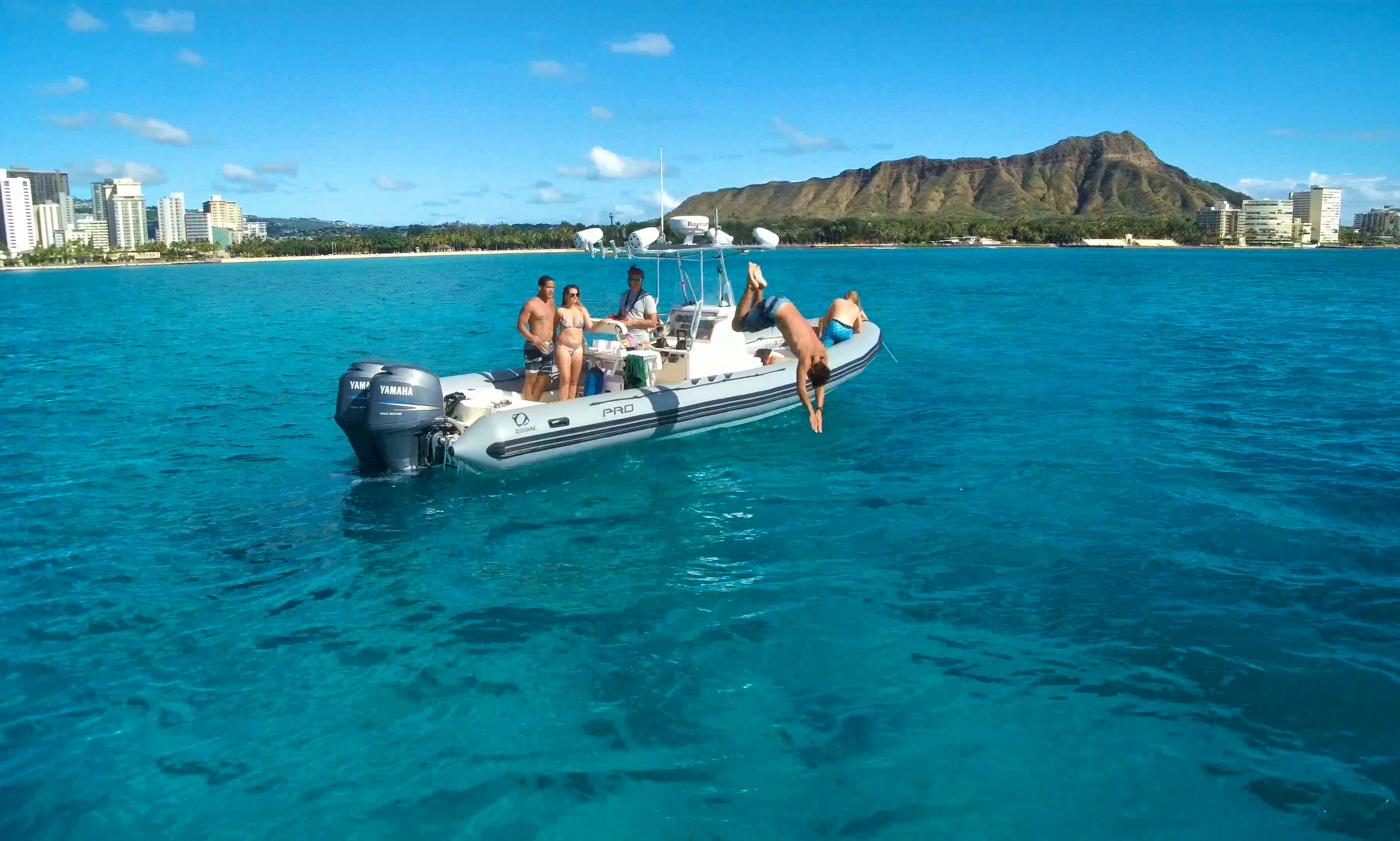 Boat in Honolulu, Hawaii onboard 30' Zodiac Pro GetMyBoat