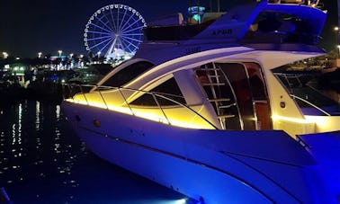 Location de yacht à moteur glamour de 42 pieds à Abu Dhabi, Émirats arabes unis