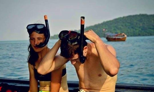 Fun boat tour and snorkeling in Cambodia