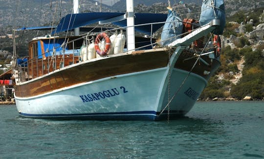 73 ft Classic Gulet Charter for 12 People in Antalya, Turkey