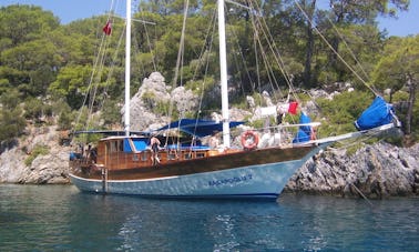 73 ft Classic Gulet Charter for 12 People in Antalya, Turkey