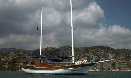 73 ft Classic Gulet Charter for 12 People in Antalya, Turkey