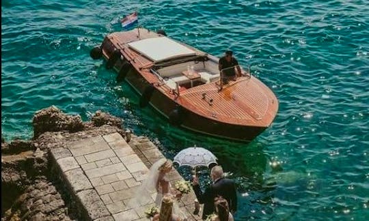 Majestic 27 Classic Wooden Boat Rental in Dubrovnik, Croatia