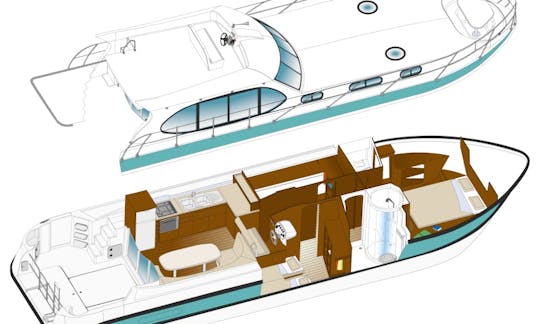 Canal Yacht to explore Anjou (6/8 persons)