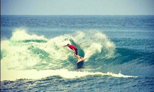 Learn Surfing with Hapiness at Carita Beach in Indonesia