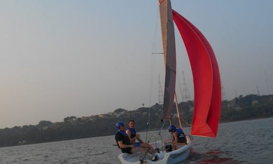 Sailing Lesson on 16' Laser Bahia Boat in Bambolim, Goa