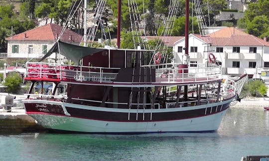 72ft Traditional Croatian Tall Ship Rental in Omiš, Split-Dalmatia County