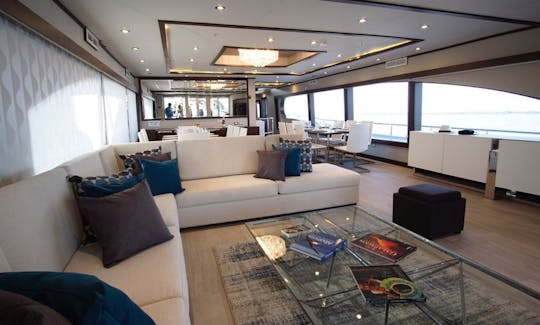 127' Grand Majestic Power Mega Yacht Charter in Galapagos Islands