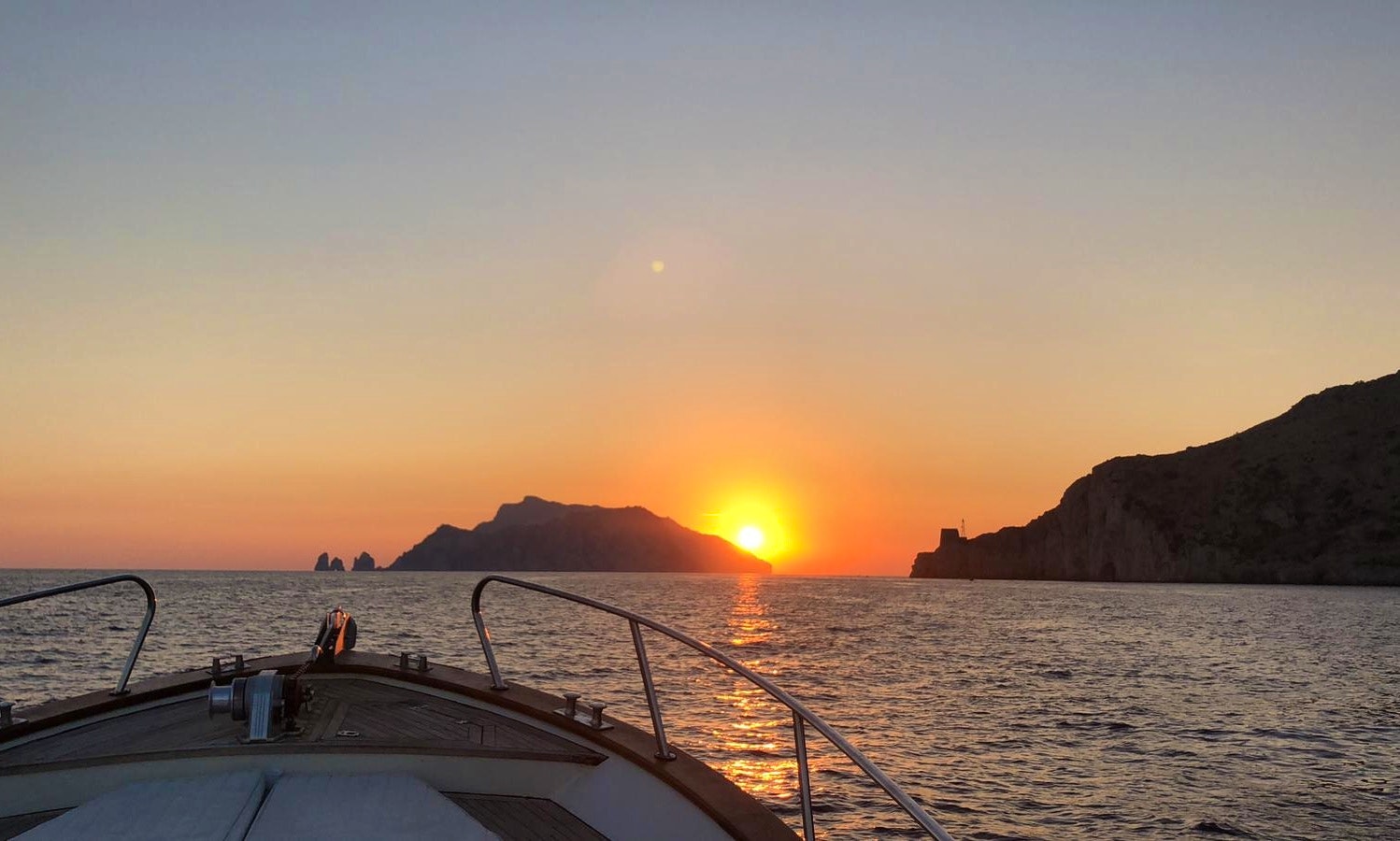 sunset boat cruise positano
