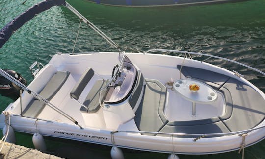 Rent a 19' Prince 570 Open Center Console in Nova Mokošica for up to 6 people