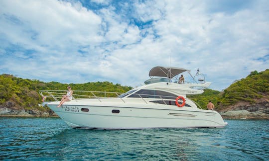 Charter 42' Princess Motor Yacht in Phuket Thailand with Professional Captain, Hostess and Crew