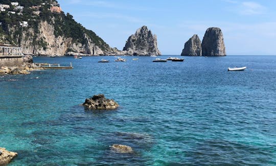 Amazing Full Day Experience in Positano, Italy Aboard this 32 ft Walk Around Boat