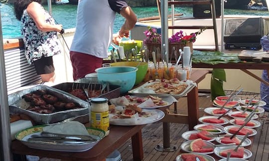 Private Boat Party on a Blue Ocean Motorboat for 62 Guests in Tropea, Italy