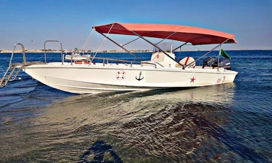 Explore Halfmoon Bay by Boat! Rent a 9 person Boat in Khobar City for only $550 AED!