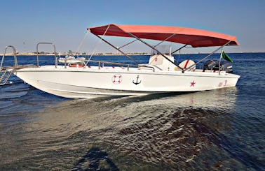 Explore Halfmoon Bay by Boat! Rent a 9 person Boat in Khobar City for only $550 AED!