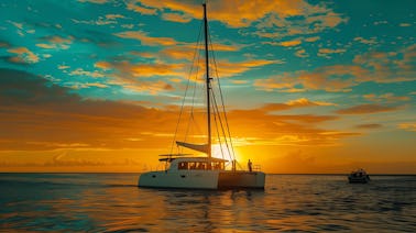 Passeio privado de catamarã ao pôr do sol na Costa Rica com bebidas