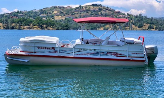 Barge Tritoon Powered by 150 Hp Engine with Bimini Top in South Lake Tahoe