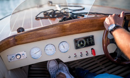 Classic Wooden Boat Rental in Prague, Czechia