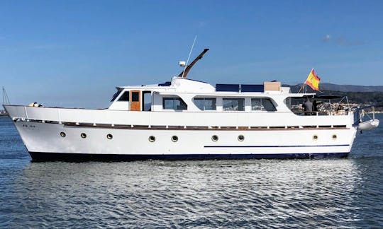 72' Classic Motor Yacht for Charter in Vigo, Spain