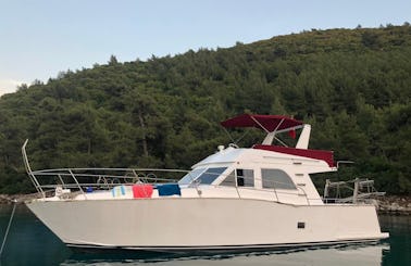 Charter a 39' Motor Yacht for 12 People in Muğla, Turkey!
