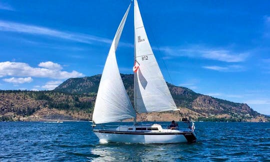 Adria under sail on beautiful Lake Okanagan