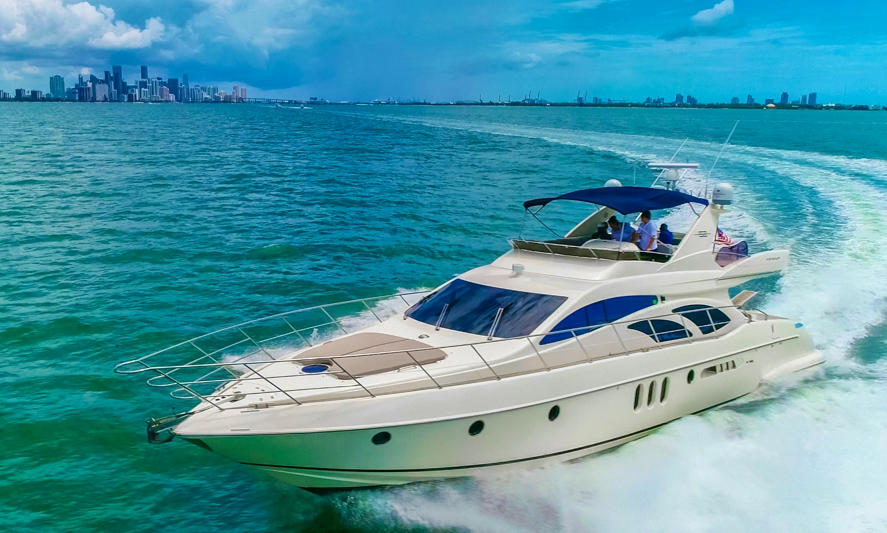 We Are Open In Miami Charter 62 Azimut Fly Bridge Luxury Yacht In Miami Florida Getmyboat